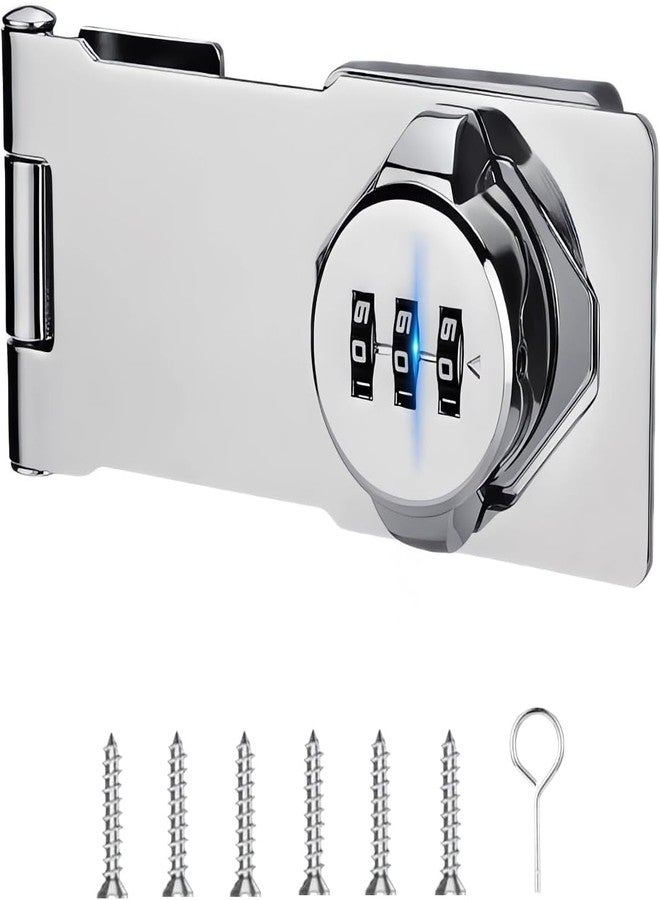 FBLXE Steel Keyless Door Lock 3 Digit Cabinet Lock Stainless Steel keyless Entry Door Lock deadbolt Keypad Mechanical Digital Combination Double Security Higher Security Code Door Knob Mechanical - Image 1